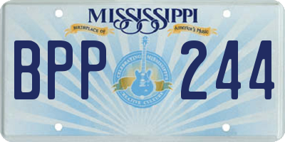 MS license plate BPP244