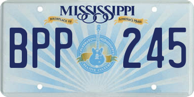 MS license plate BPP245