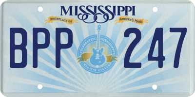 MS license plate BPP247