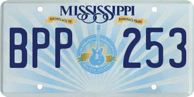 MS license plate BPP253
