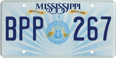MS license plate BPP267