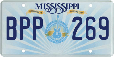 MS license plate BPP269