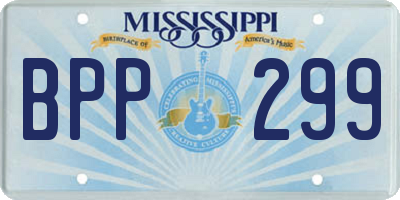 MS license plate BPP299