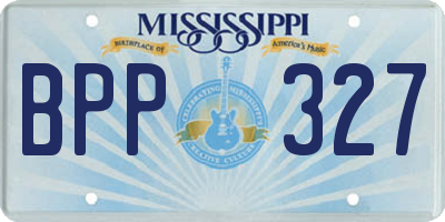 MS license plate BPP327
