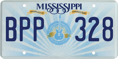 MS license plate BPP328