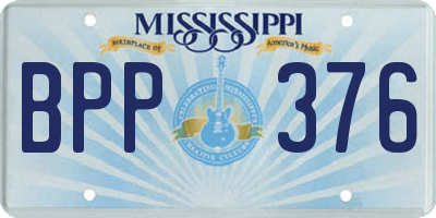 MS license plate BPP376