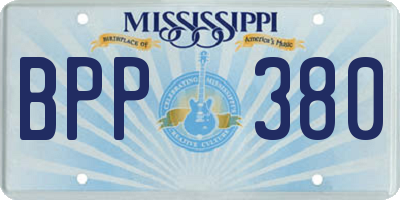 MS license plate BPP380