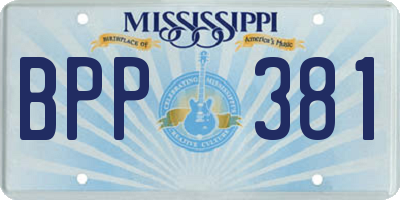 MS license plate BPP381