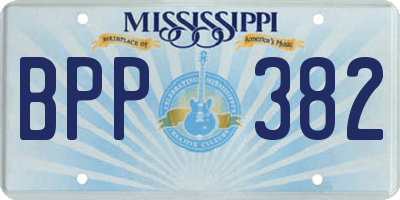 MS license plate BPP382