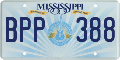 MS license plate BPP388