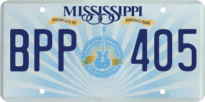 MS license plate BPP405