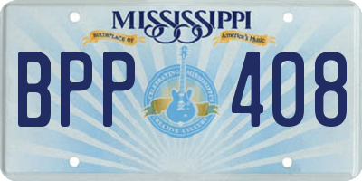 MS license plate BPP408