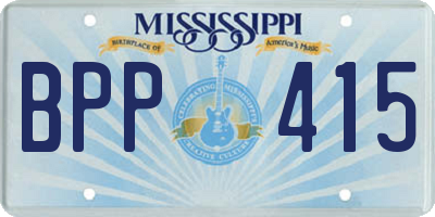 MS license plate BPP415