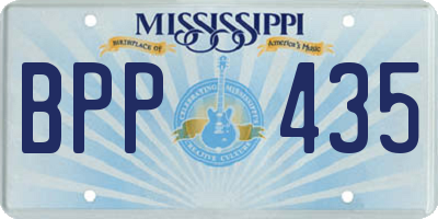 MS license plate BPP435