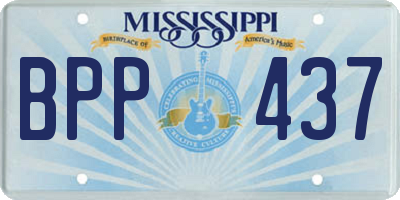 MS license plate BPP437