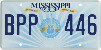 MS license plate BPP446