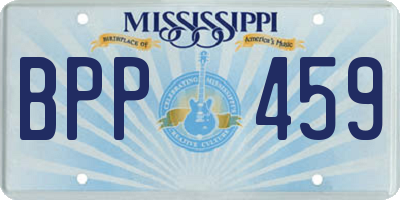 MS license plate BPP459