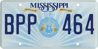 MS license plate BPP464