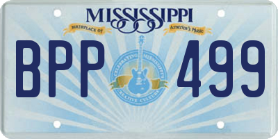 MS license plate BPP499
