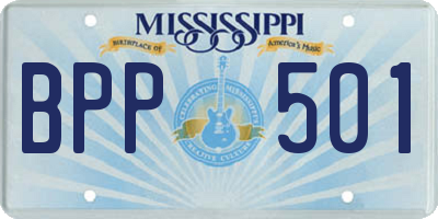 MS license plate BPP501