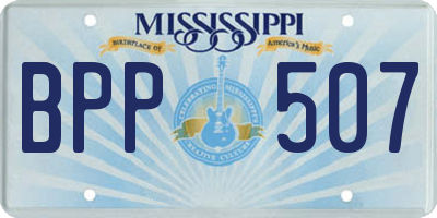 MS license plate BPP507
