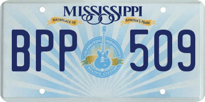 MS license plate BPP509