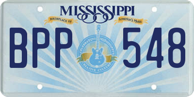 MS license plate BPP548
