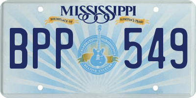 MS license plate BPP549