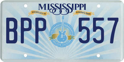 MS license plate BPP557