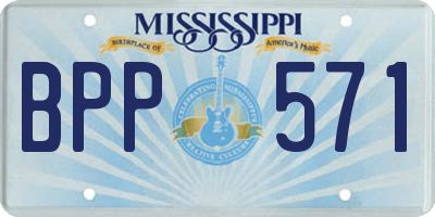 MS license plate BPP571