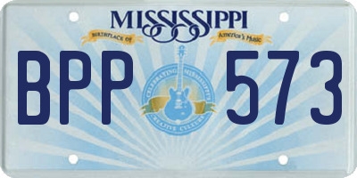 MS license plate BPP573