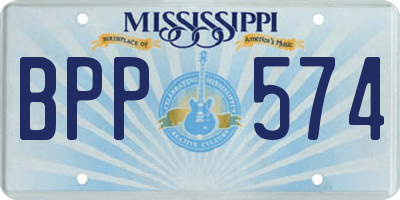 MS license plate BPP574