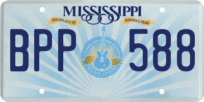 MS license plate BPP588