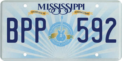 MS license plate BPP592