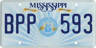MS license plate BPP593