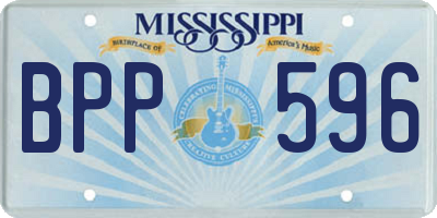 MS license plate BPP596
