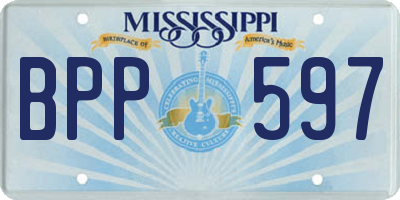 MS license plate BPP597