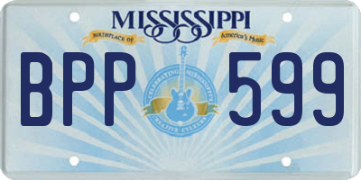 MS license plate BPP599