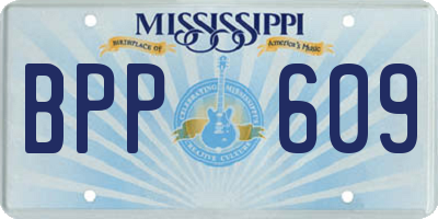 MS license plate BPP609