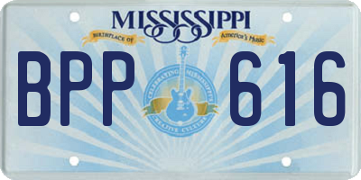 MS license plate BPP616
