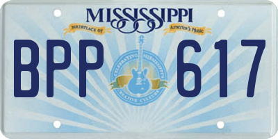 MS license plate BPP617