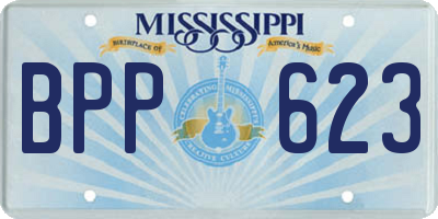 MS license plate BPP623