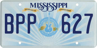 MS license plate BPP627