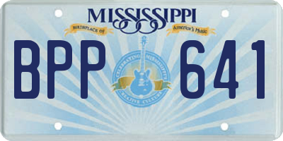 MS license plate BPP641