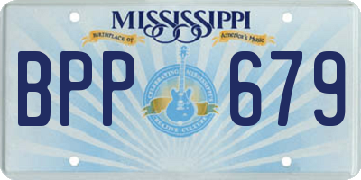 MS license plate BPP679