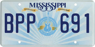 MS license plate BPP691