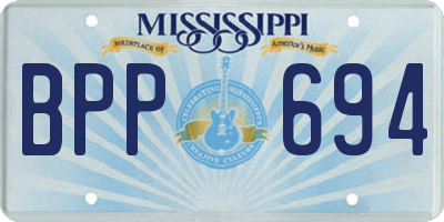 MS license plate BPP694