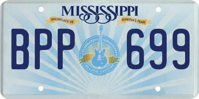 MS license plate BPP699