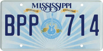 MS license plate BPP714