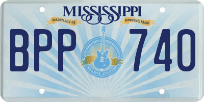 MS license plate BPP740